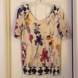 Anthropologie flower cotton top.